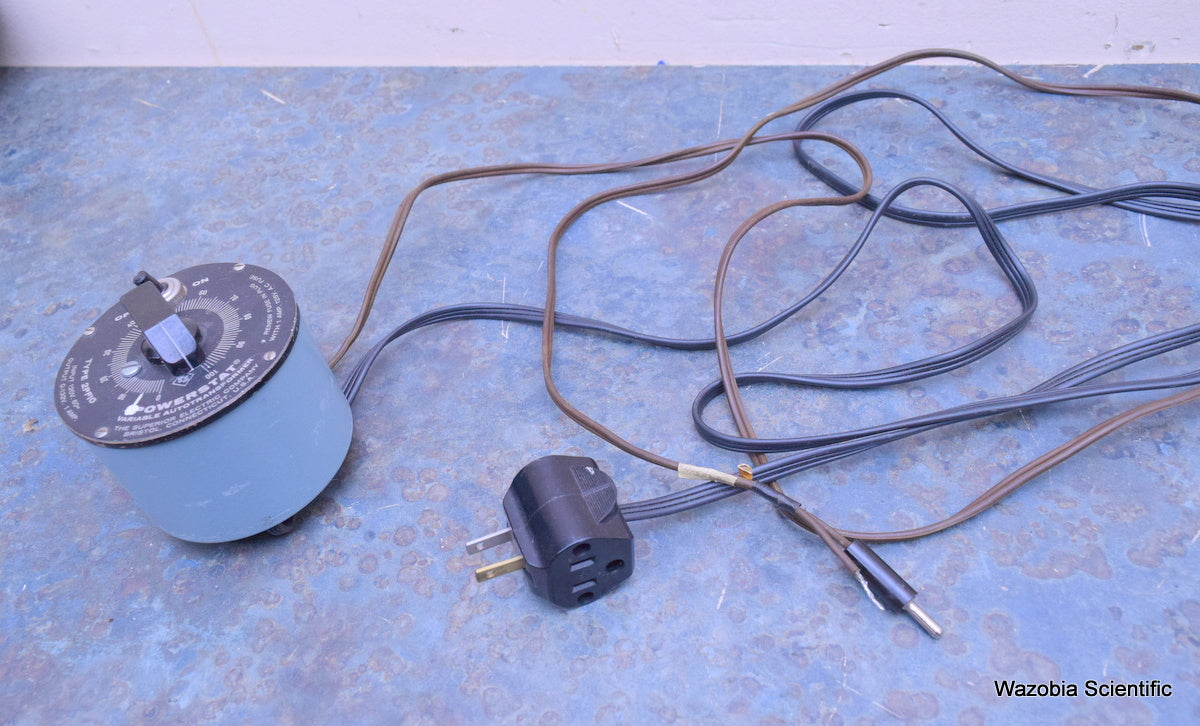 THE SUPERIOR ELECTRIC POWERSTAT VARIABLE AUTOTRANSFORMER TYPE 2PF10 0-132V 1AMP