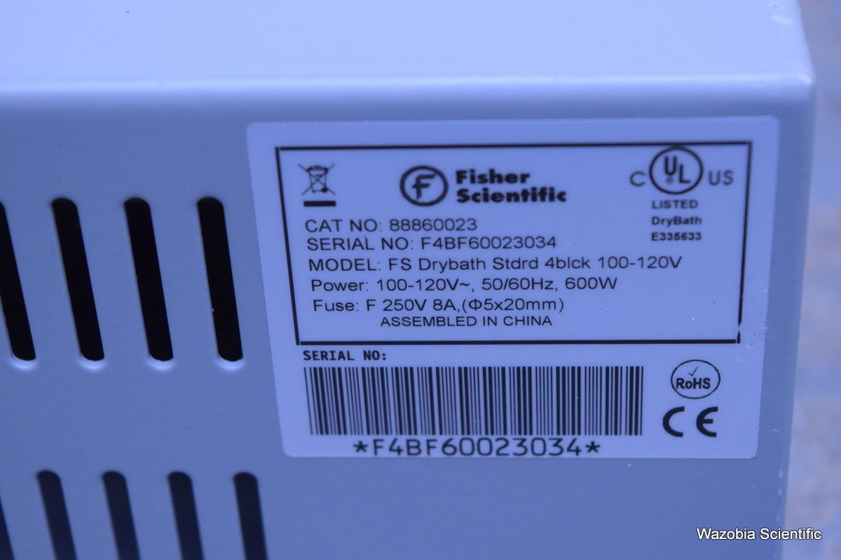 FISHER SCIENTIFIC ISOTEMP FS DRYBATH STDRD 4BLCK 88860023