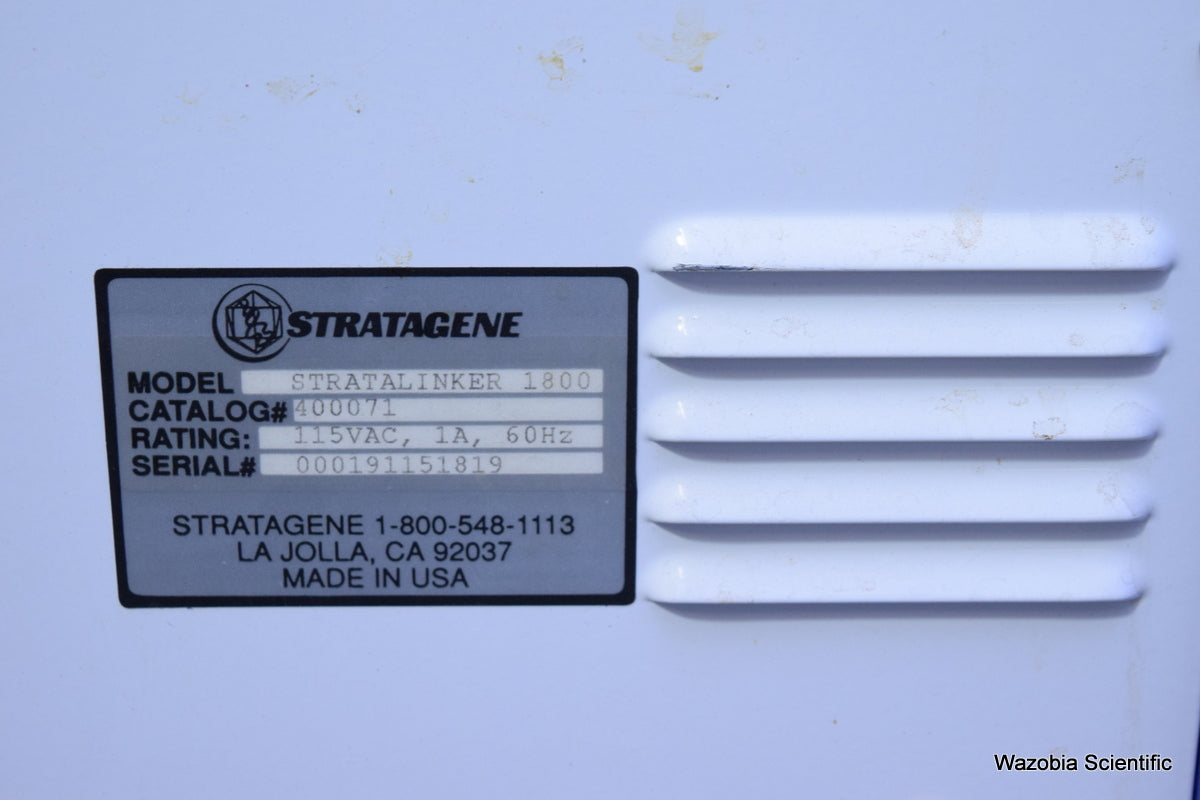 STRATAGENE STRATALINKER 1800 UV CROSSLINKER FOR DNA RNA