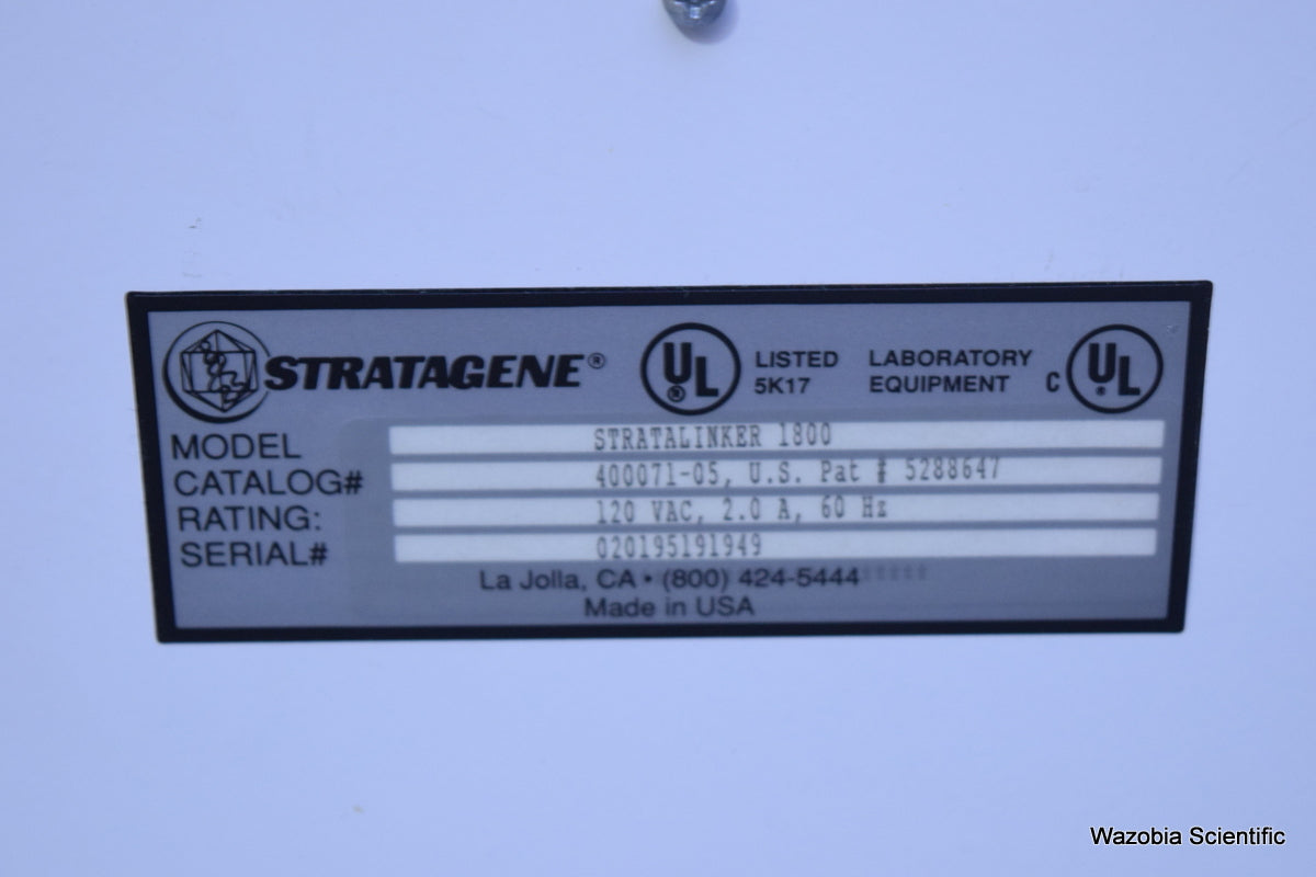 STRATAGENE  STRATALINKER 1800 UV  CROSSLINKER FOR DNA RNA