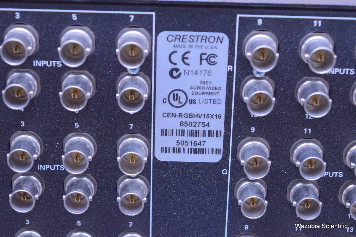 CRESTRON PROFESSIONAL VIDEO SWITCHER CEN-RGBHV16X16 WIDE -BAND RGB MATRIX SWITCH