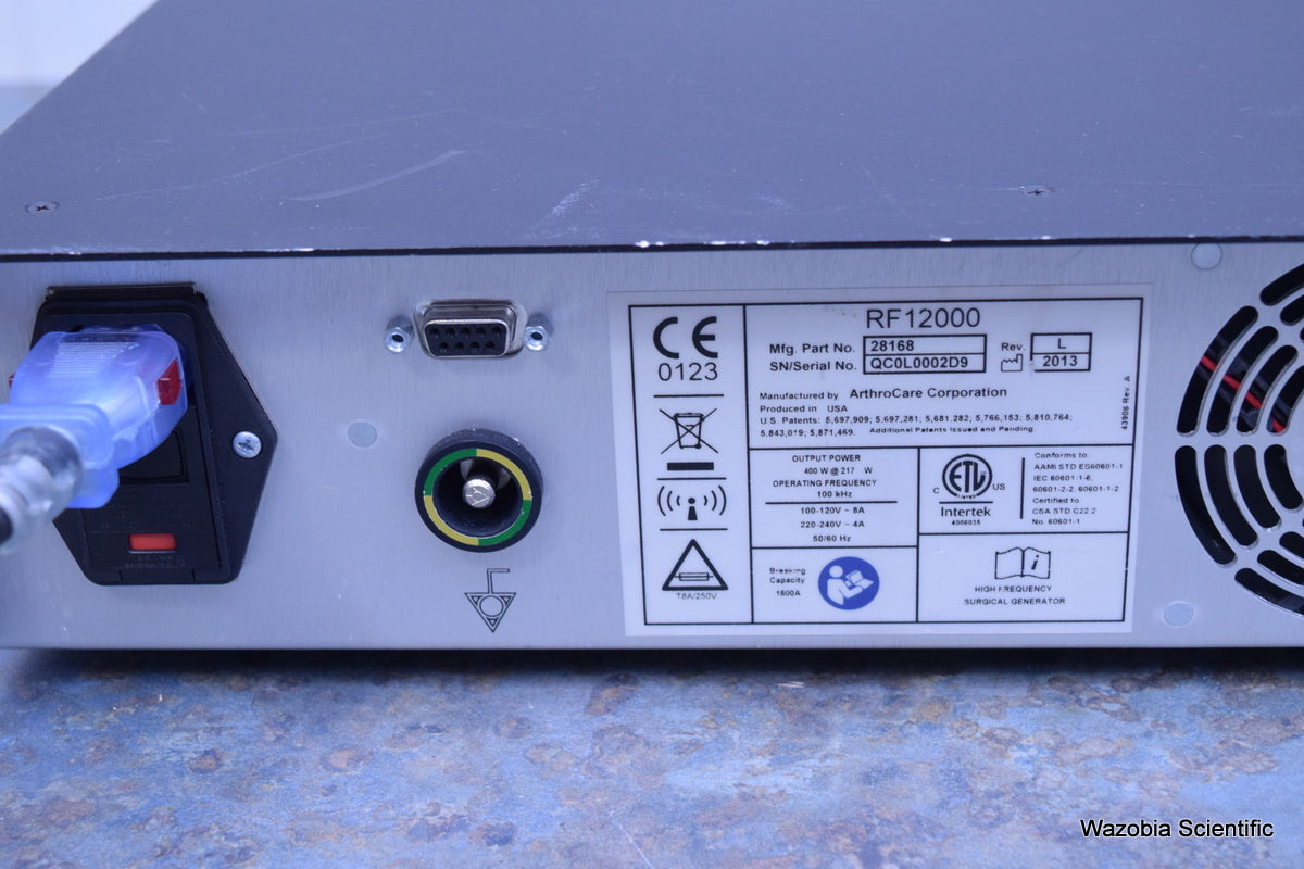ARTHROCARE SPORTMEDICINE QUANTUM 2 ESU ELECTROSURGICAL UNIT 28168 RF12000