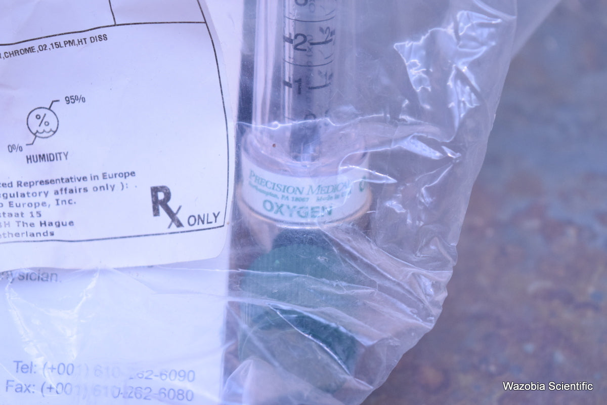 PRECISION MEDICAL D1MFA1003 1MFA SERIES T FLOWMETER DUAL T-BAR O2 15LPM HT DISS