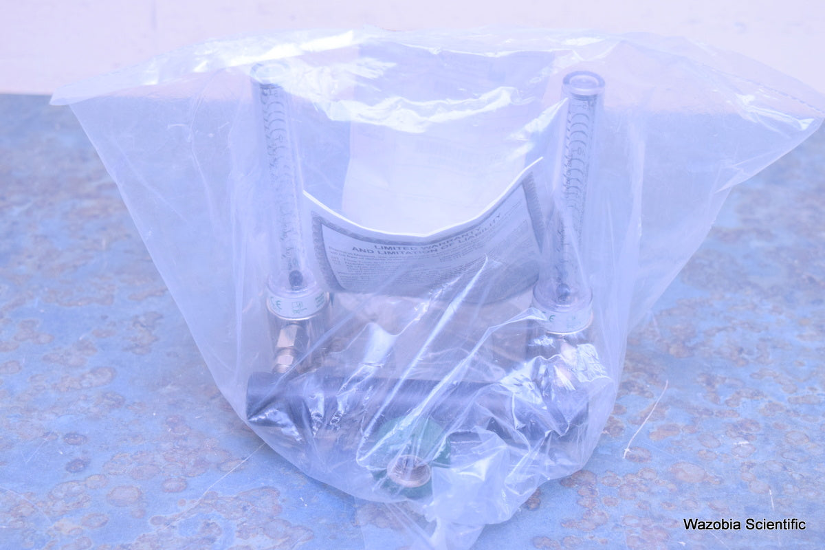 PRECISION MEDICAL D1MFA1003 1MFA SERIES T FLOWMETER DUAL T-BAR O2 15LPM HT DISS
