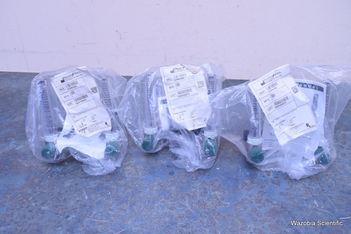 PRECISION MEDICAL D1MFA1003 1MFA SERIES T FLOWMETER DUAL T-BAR O2 15LPM HT DISS
