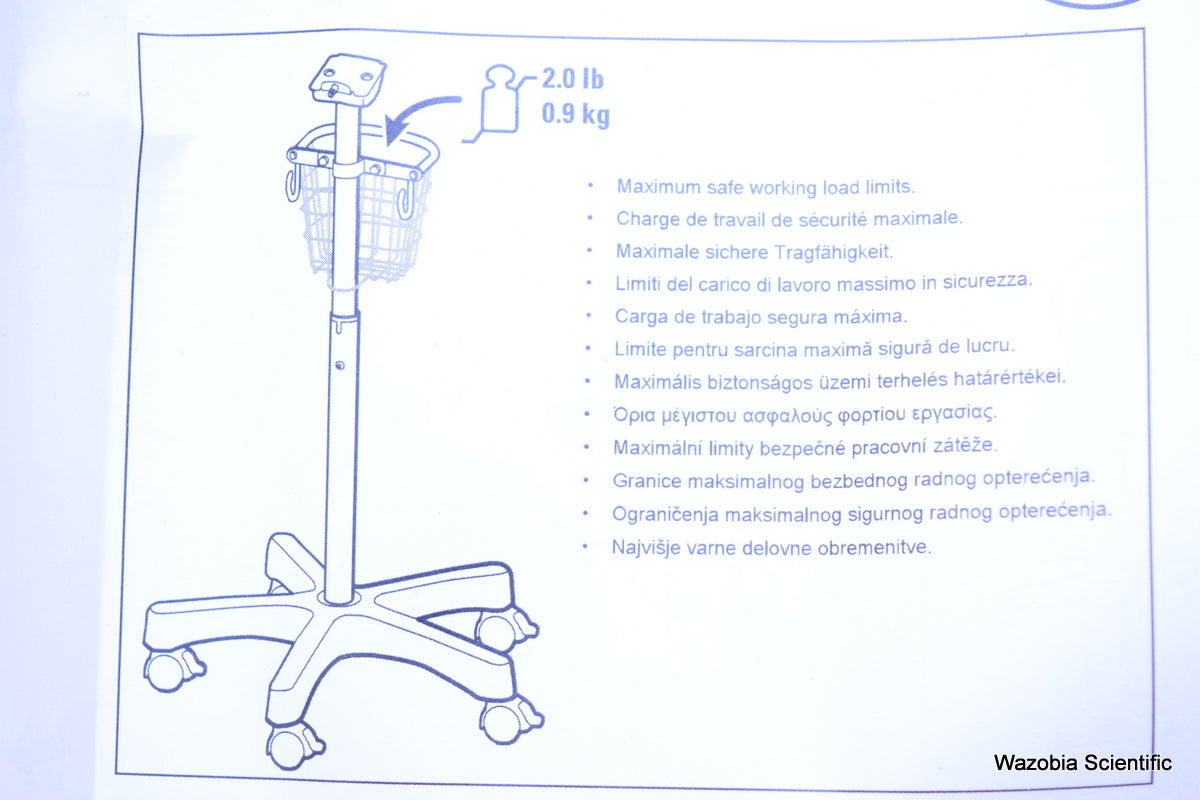 WELCH ALLYN UNIVERSAL MOBILE STAND FOR WA 76710 7670-12  901000
