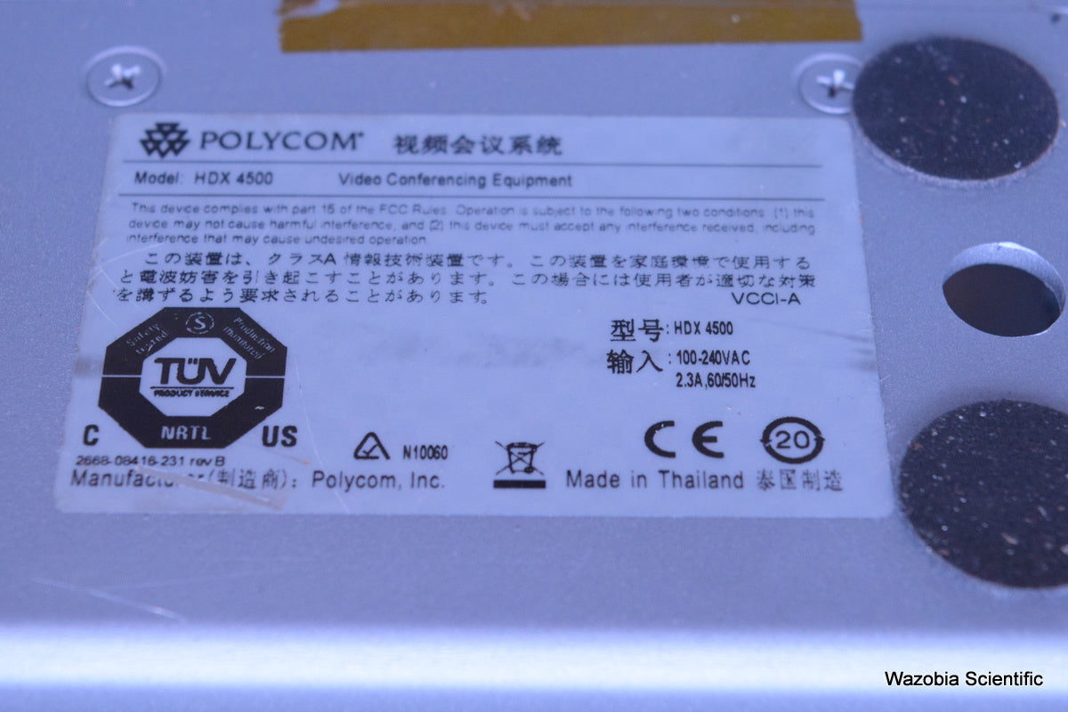 POLYCOM HDX 4500 VIDEO CONFERENCING EQUIPMENT