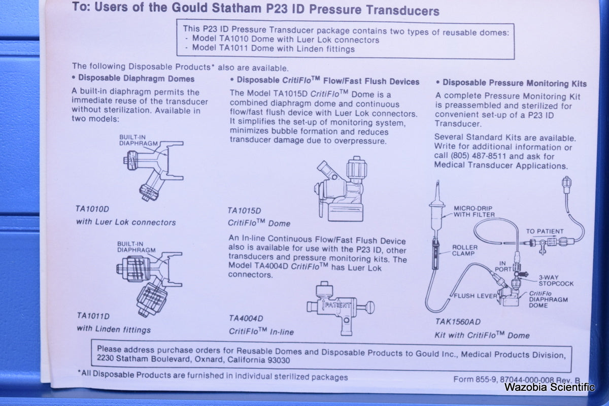 HEWLETT PACKARD HP PRESSURE TRANSDUCER 267BC