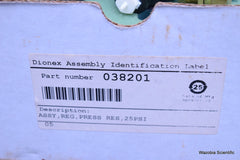 DIONEX ASSEMBLY PRESSURE REGULATOR 25 PSI 038201