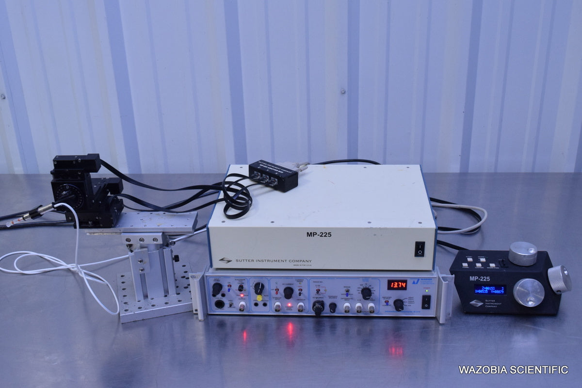 SUTTER INSTRUMENT MP-225 MOTORIZED MICROMANIPULATOR WITH ELECTROMETER IE-210