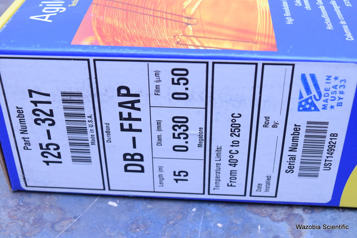 BRAND NEW AGILENT J&W GC COLUMNS 125-3217 DB-FFAP L-15 M D- 0.530 MM F- .50 UM
