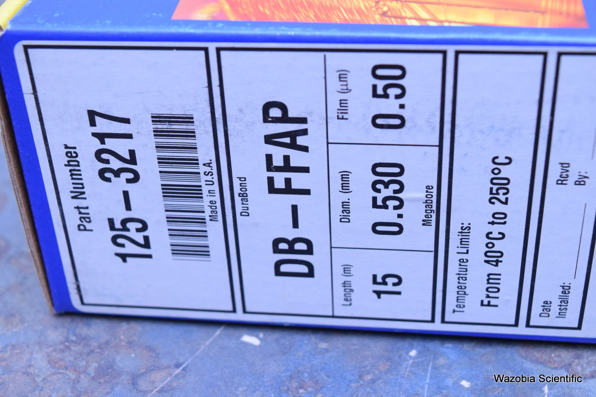 BRAND NEW AGILENT J&W GC COLUMNS 125-3217 DB-FFAP L-15 M D- 0.530 MM F- .50 UM