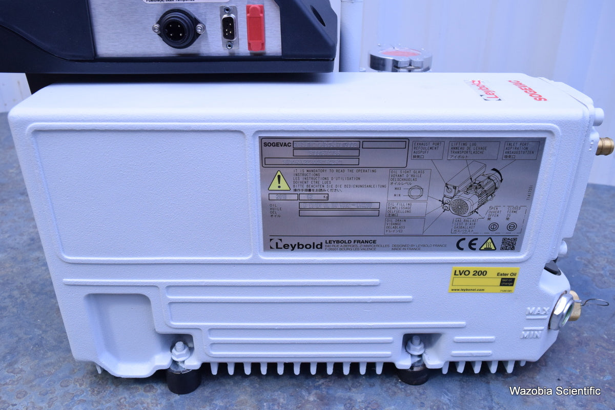 LEYBOLD SOGEVAC SV 40/65 BIFC SV65BIFC LEROY SOMER LS90L ROTARY VANE LABORATORY
