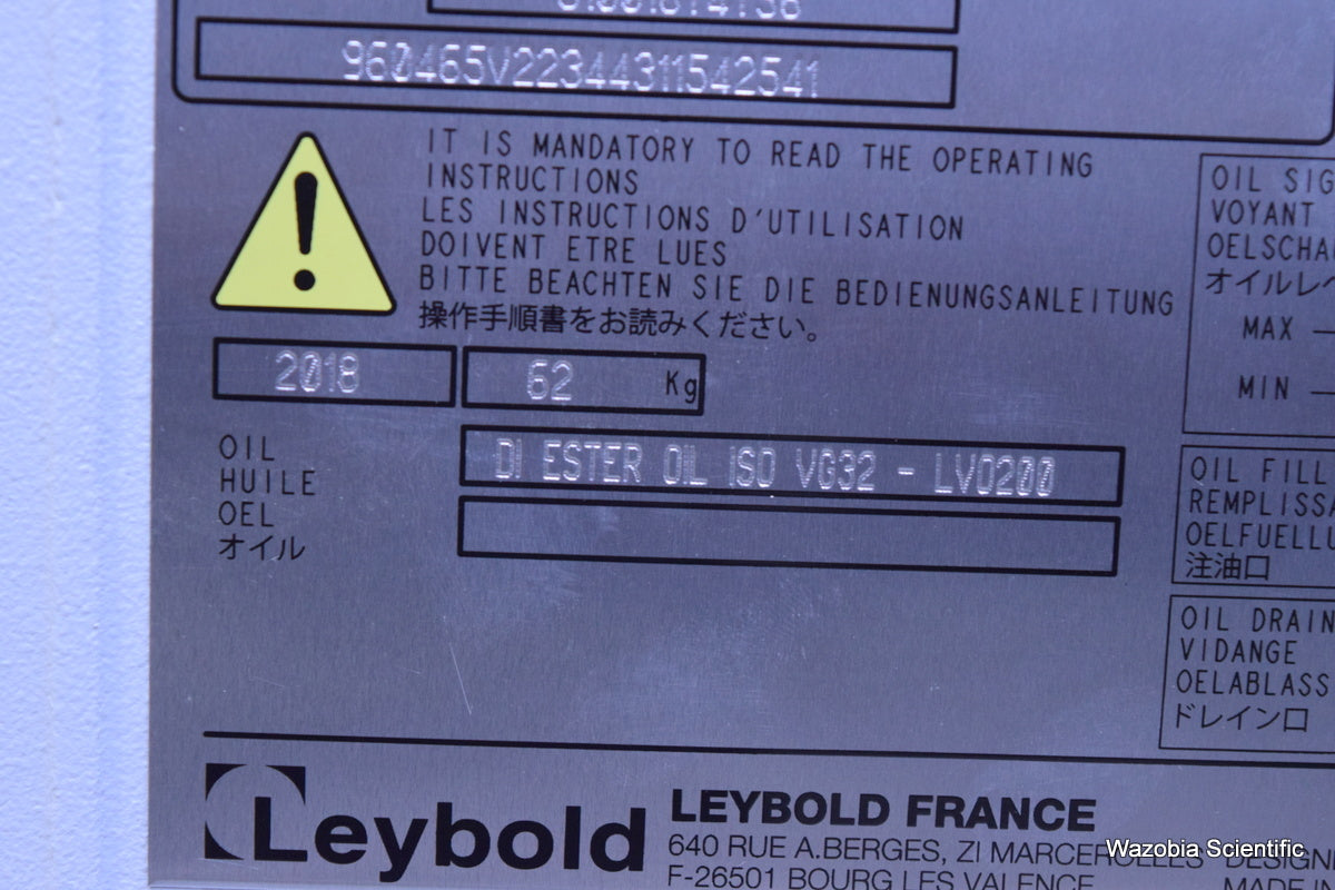 LEYBOLD SOGEVAC SV 40/65 BIFC SV65BIFC LEROY SOMER LS90L ROTARY VANE LABORATORY
