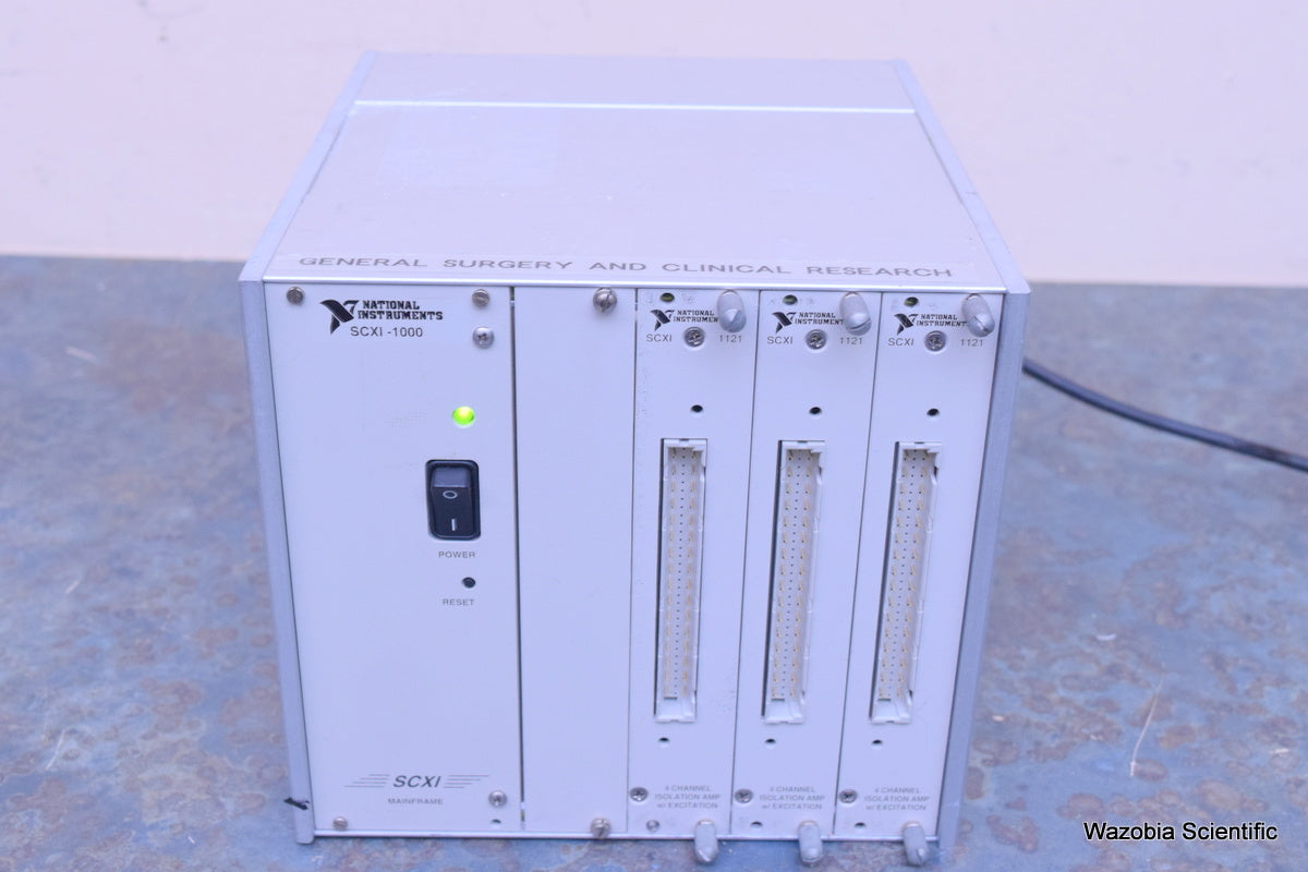 NATIONAL INSTRUMENTS SCXI-1000 1121 4 CHANNEL ISOLATION AMP W/ EXCITATION