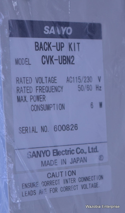 SANYO BACK UP KIT CVK-UBN2 FOR ULTRA-LOW CHEST FREEZER