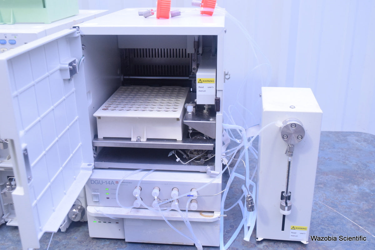 SHIMADZU HPLC SYSTEM SCL-10A VP LC-10AT VP SIL-10AF   DGU-14A FCV-10AL VP