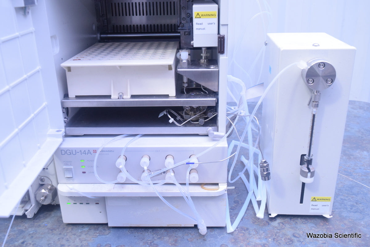 SHIMADZU HPLC SYSTEM SCL-10A VP LC-10AT VP SIL-10AF   DGU-14A FCV-10AL VP