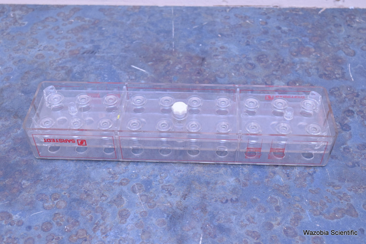 LOT OF 4 SARSTEDT 20 PLACE RACK 93-849100