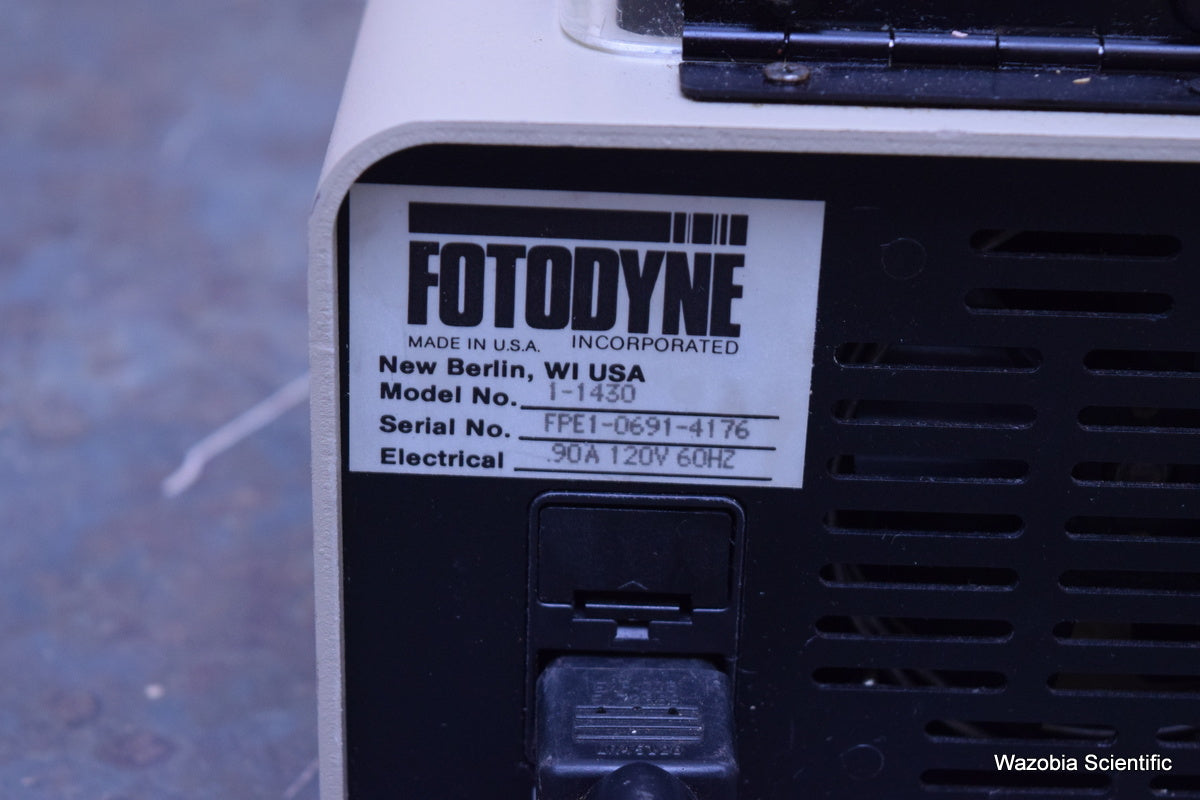 FOTODYNE FOTO PHORESIS I 1-1430 UV ULTRAVIOLET TRANSILLUMINATOR