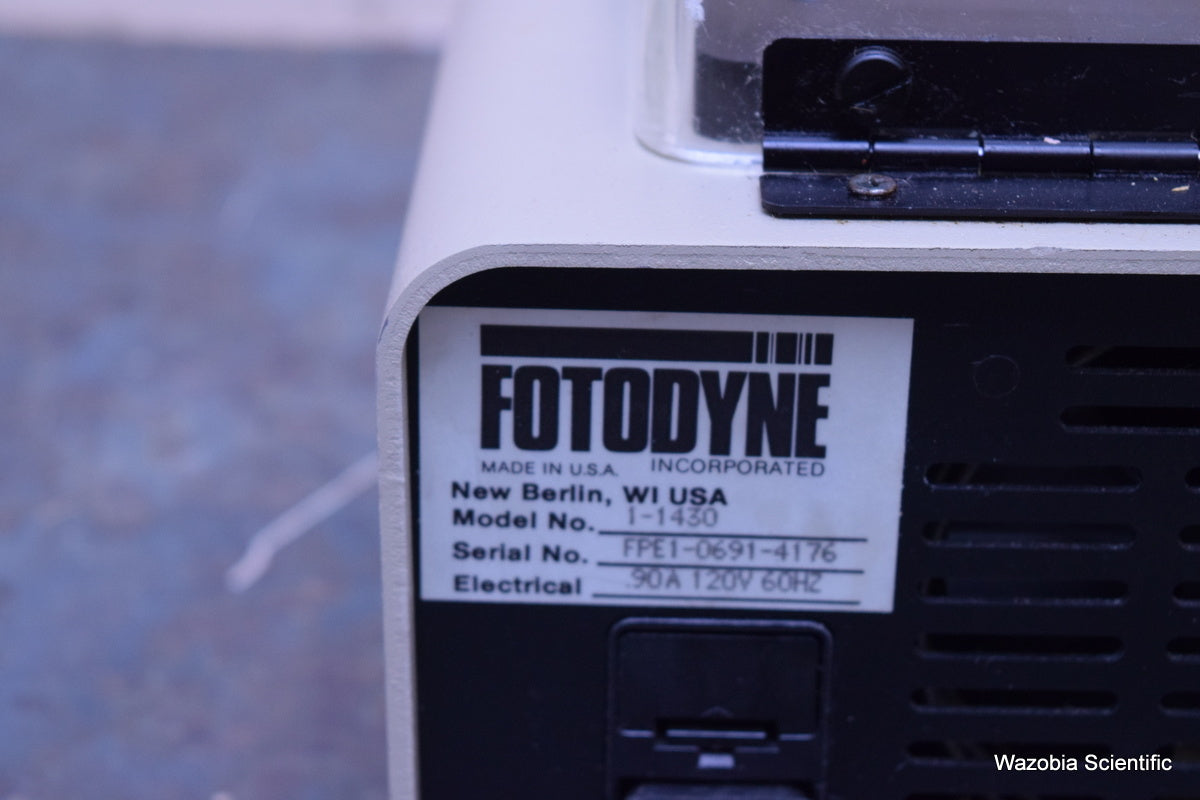 FOTODYNE FOTO PHORESIS I 1-1430 UV ULTRAVIOLET TRANSILLUMINATOR