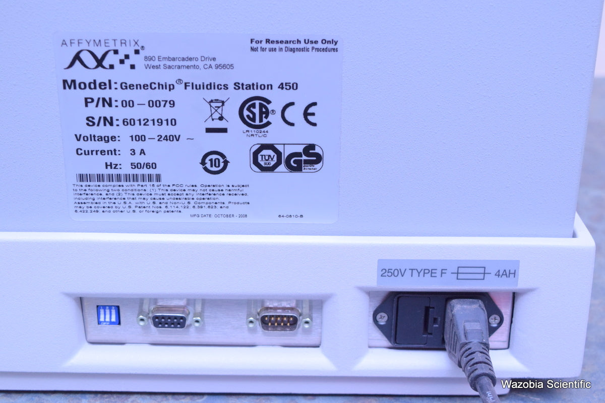 AFFYMETRIX GENECHIP FLUIDICS STATION 450 00-0079
