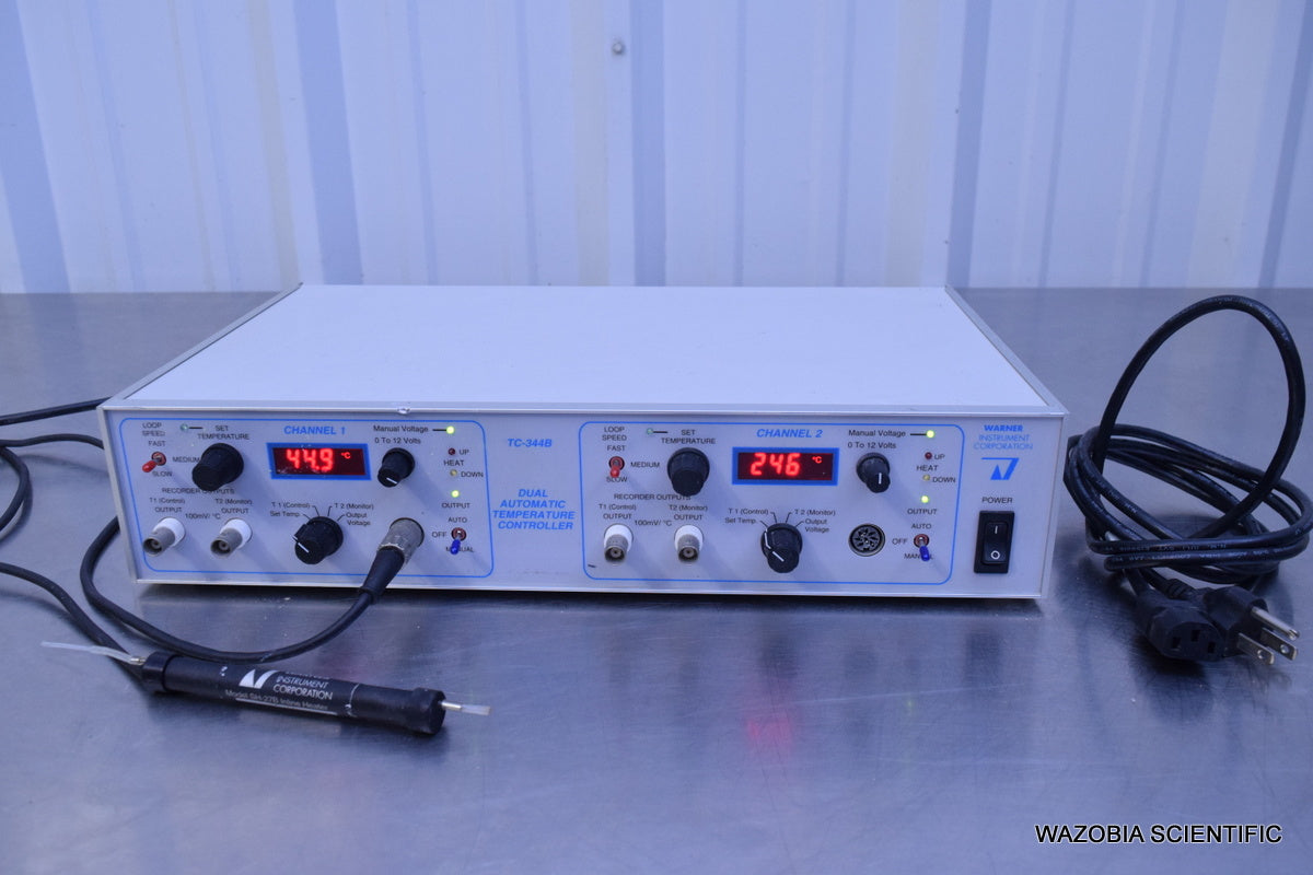 WARNER INSTRUMENT TC-344B DUAL AUTOMATIC TEMPERATURE CONTROLLER 64-0101