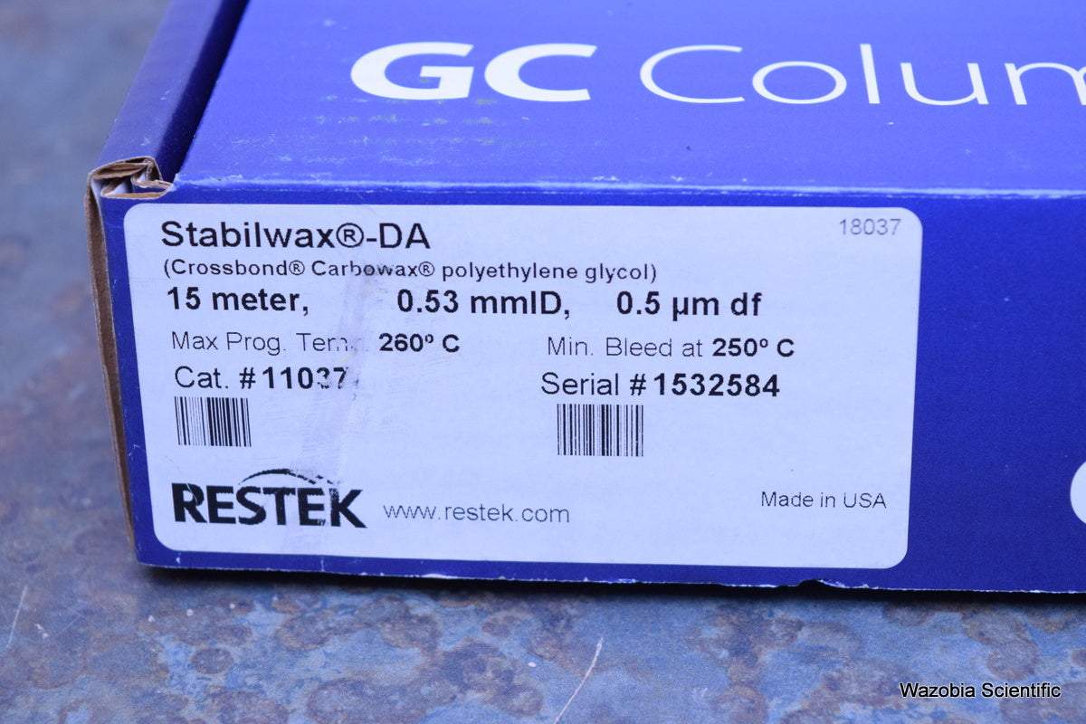 RESTEK GC COLUMNS STABILWAX-DA 15 M 0.53 MMID 0.5 UM DF 11037