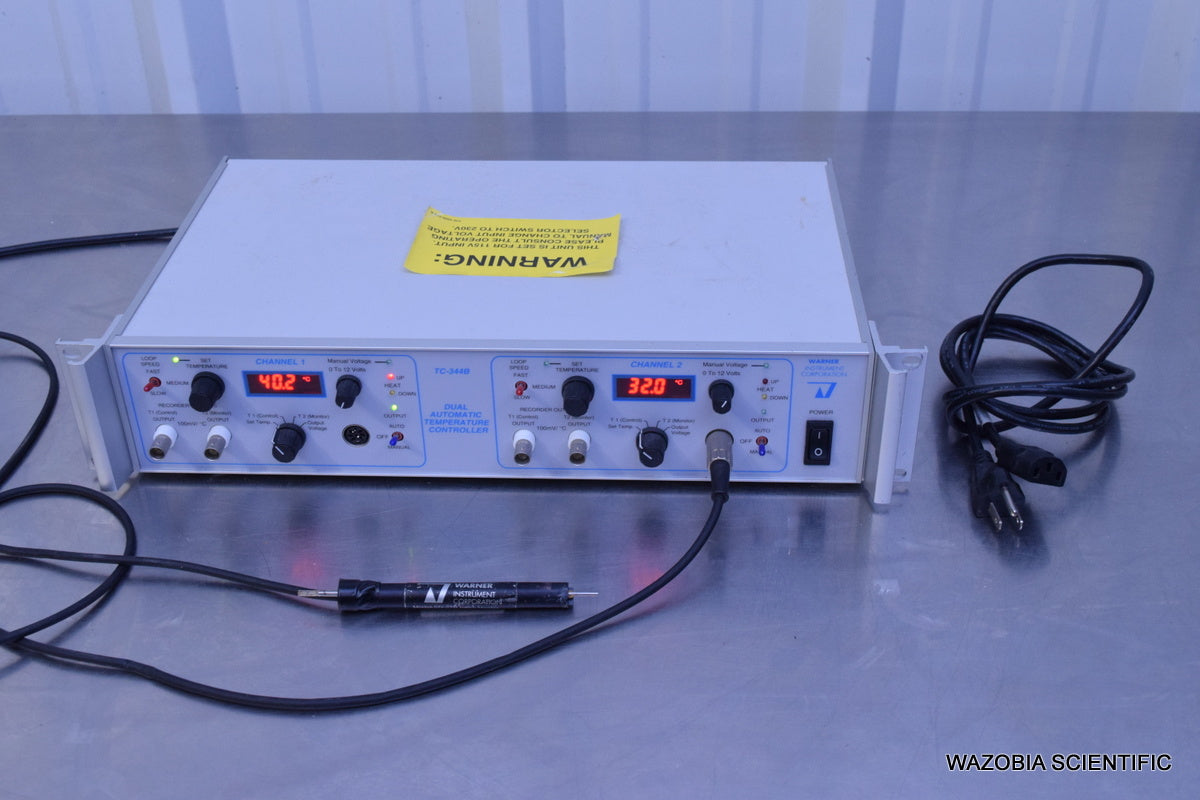 WARNER INSTRUMENT TC-344B DUAL AUTOMATIC TEMPERATURE CONTROLLER 64-0101
