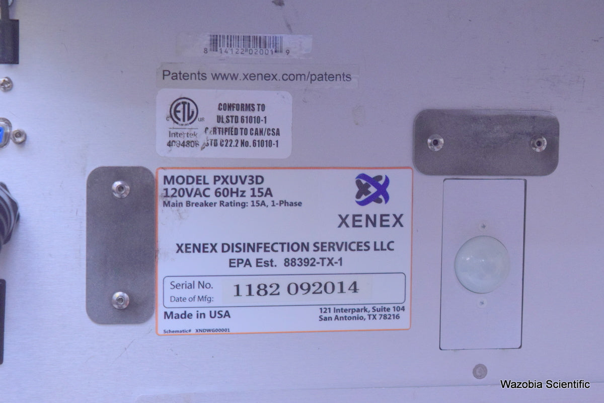 3 XENEX ENVIRONMENTAL DISINFECTION XE  PXUV3D GERM ZAPPING ROBOT