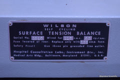 WILSON SELF CYCLING SURFACE TENSION BALANCE  HOSPITAL CONSULTATION LABS INSTRUME