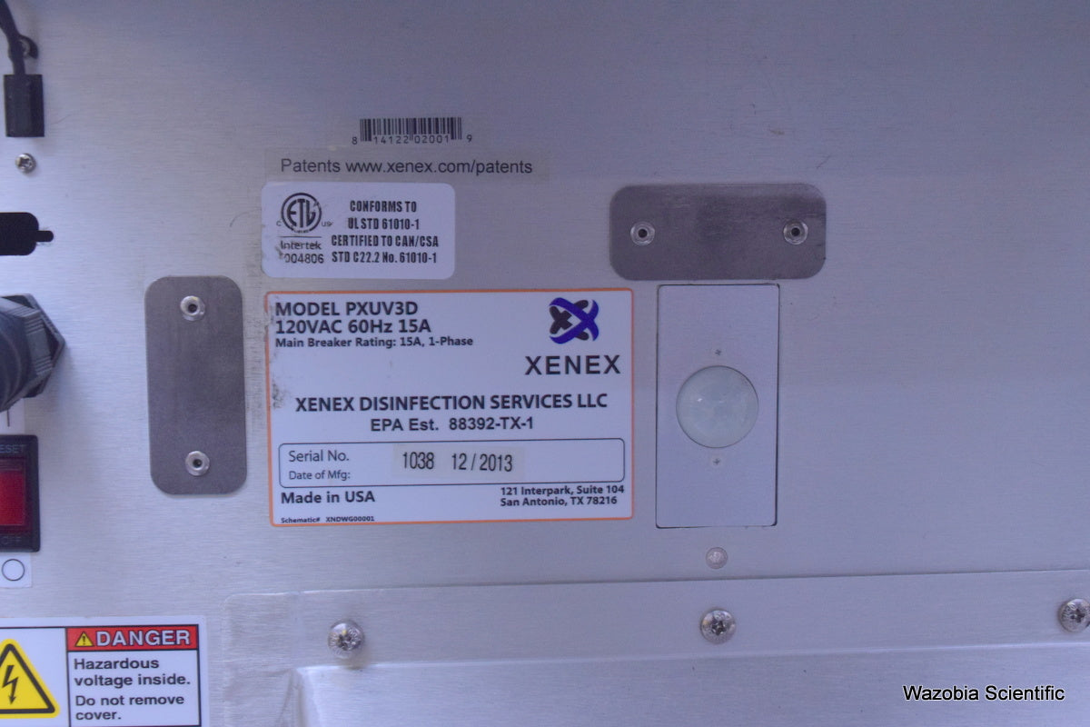 3 XENEX ENVIRONMENTAL DISINFECTION XE  PXUV3D GERM ZAPPING ROBOT
