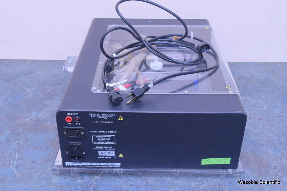 CBS SCIENTIFIC HTLE-7000 HUNTER THIN LAYER PEPTIDE MAPPING SYSTEM ELECTROPHORESI