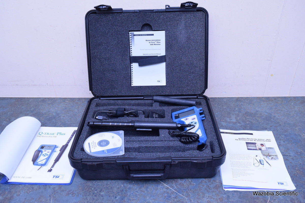 TSI Q-TRAK PLUS IAQ MONITOR MODEL 8554 WITH CO AIR QUALITY MONITOR