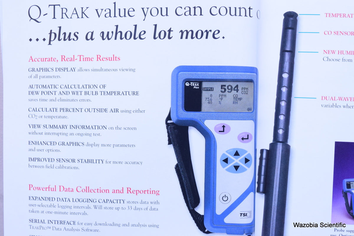 TSI Q-TRAK PLUS IAQ MONITOR MODEL 8554 WITH CO AIR QUALITY MONITOR