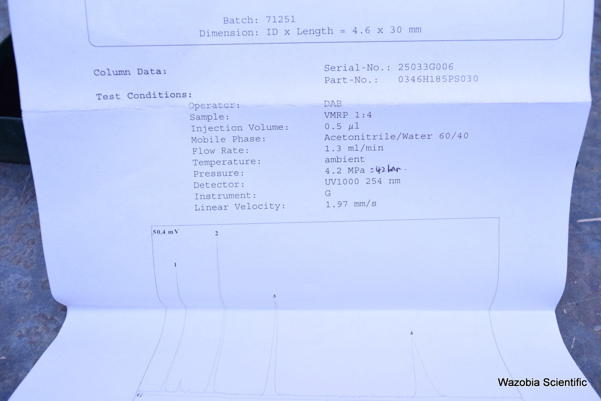 PRONTOSIL 200-3-C18 H 3.0 UM 4.6 X 30 MM HPLC COLUMN  0346H185PS030