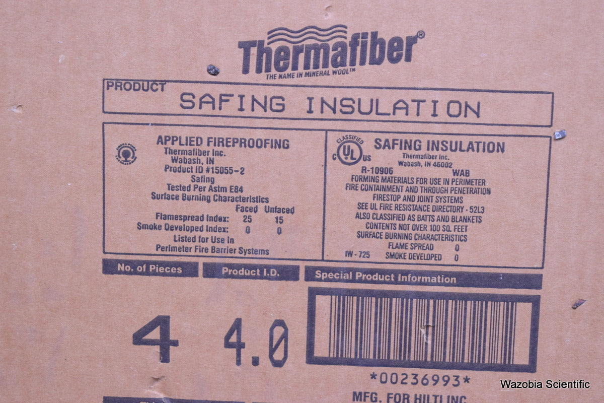 HILTI THERMAFIBER SAFING INSULATION APPLIED FIREPROOFING 00236993 4" X 24" X 46"