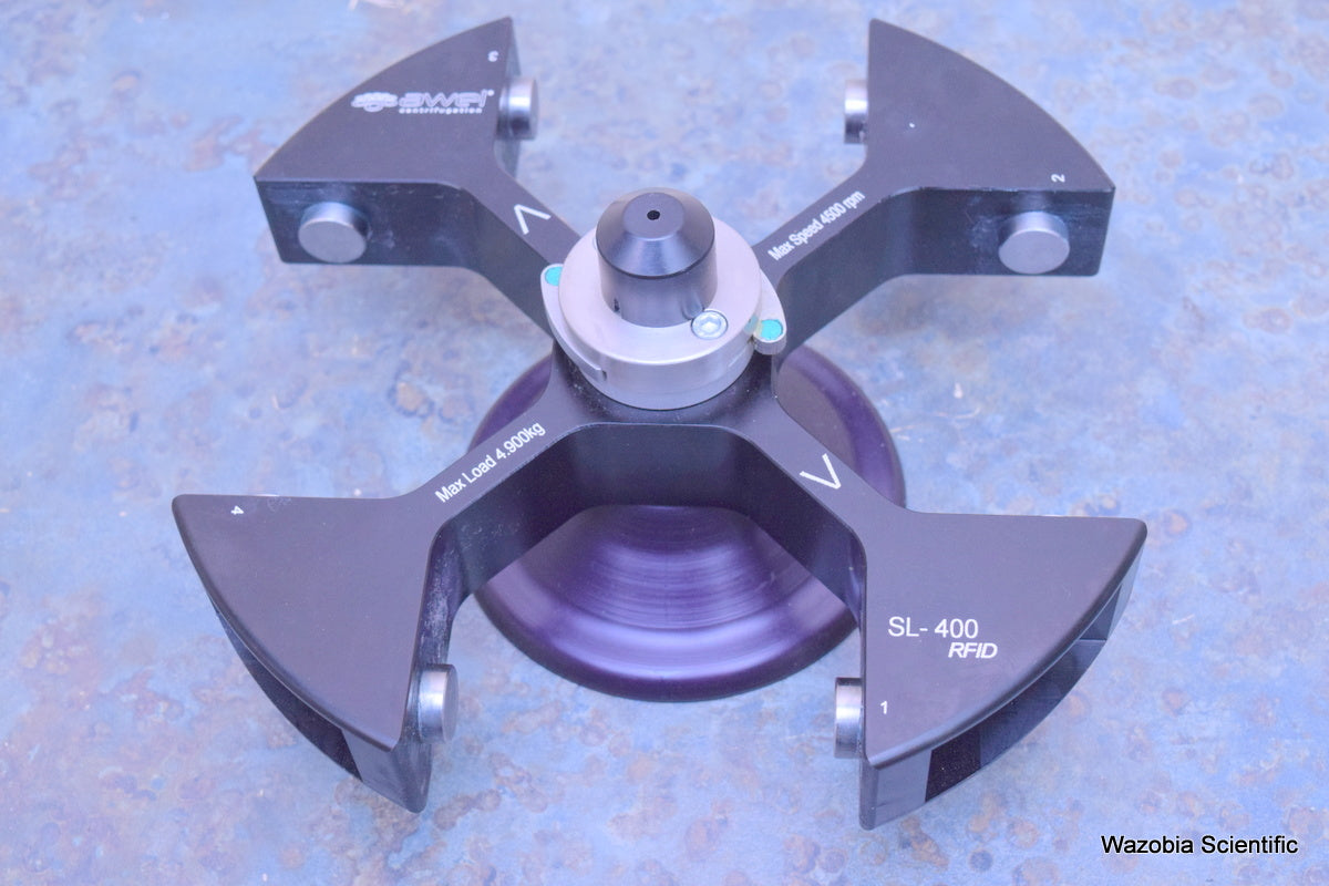 NUAIRE AWEL CF 48  LABORATORY CENTRIFUGE  WITH SL-400 RFID SWING ROTOR 20012011