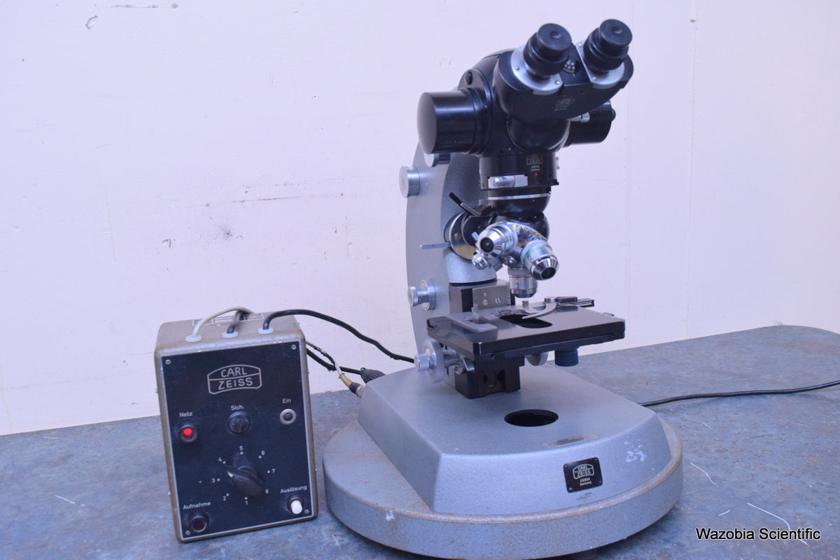 CARL ZEISS PHOTOMICROSCOPE 46994 EPIPLAN HD 40/0.65 16/0.32 6.3/0.16 MICROSCOPE