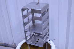THERMOLYNE JR PLUS CRYO BIOLOGICAL STORAGE SYSTEM LIQUID NITROGEN DEWAR 4 RACKS