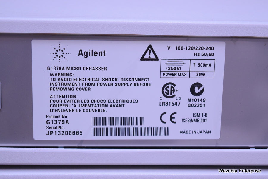 AGILENT 1100 SERIES HPLC G1312A BINPUMP BINARY PUMP WITH  G1379A MICRO DEGASSER