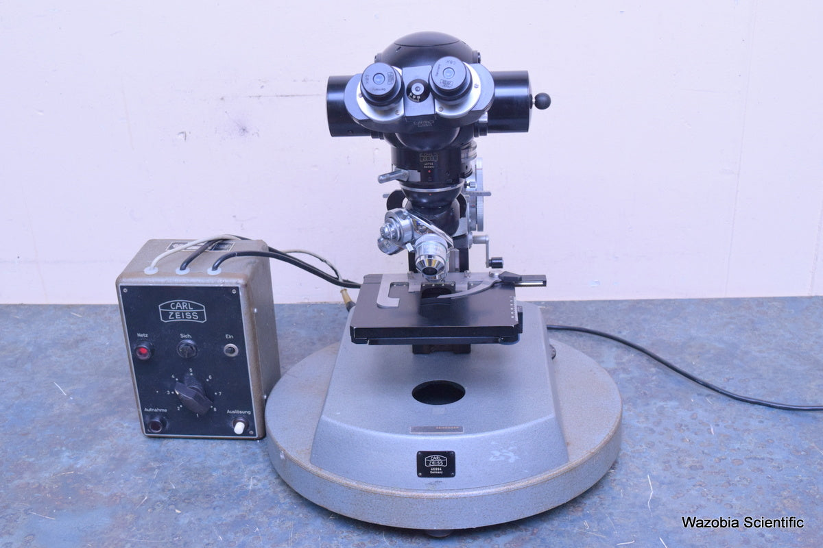 CARL ZEISS PHOTOMICROSCOPE 46994 EPIPLAN HD 40/0.65 16/0.32 6.3/0.16 MICROSCOPE