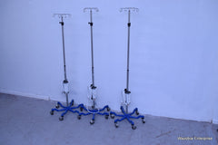 3 MEDLINE IV POLE 4-HOOK STAINLESS STEEL 6 LEG MDS80600 WITH TRIPP LITE  SURGE P