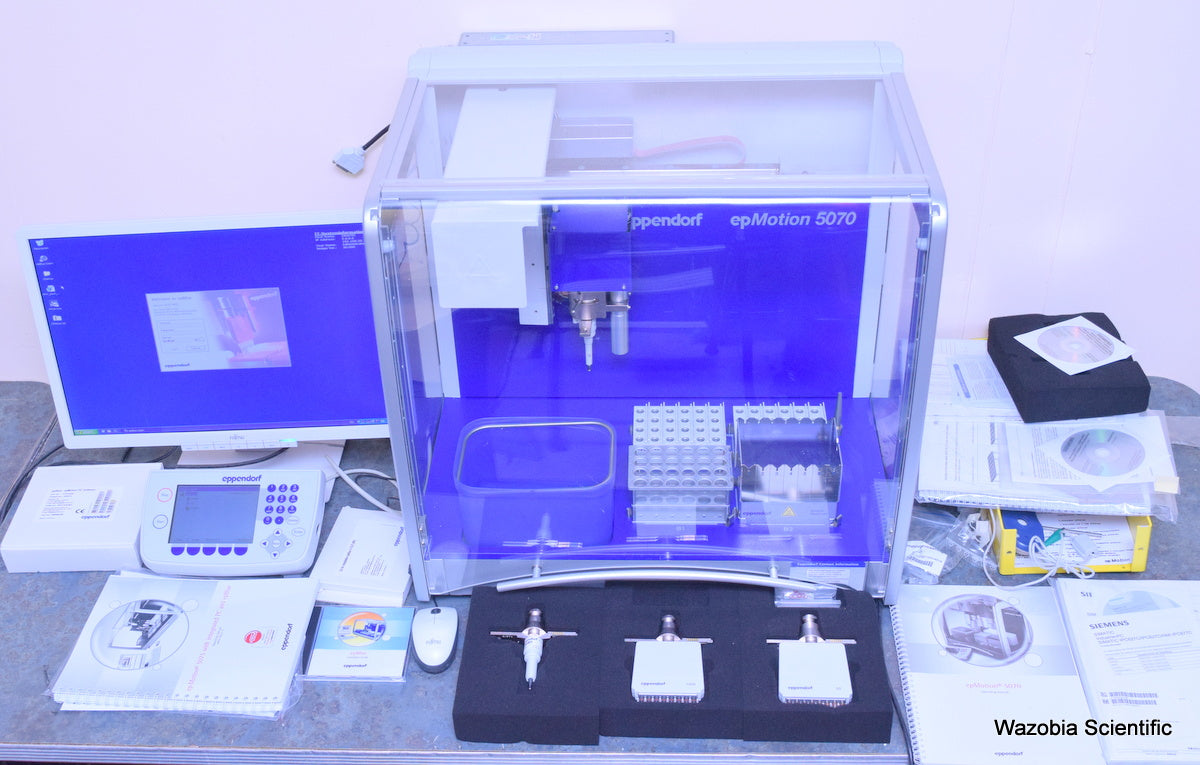 EPPENDORF EPMOTION  5070 LIQUID HANDLER PIPETTING SYSTEM WITH ACCESSORIES