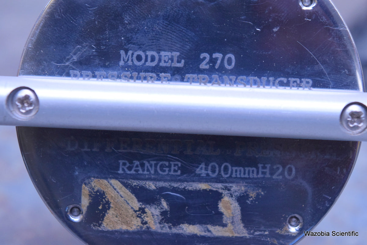 PRESSURE TRANSDUCER MODEL 270 DIFFERENTIAL PRESSURE RANGE 400MM H20