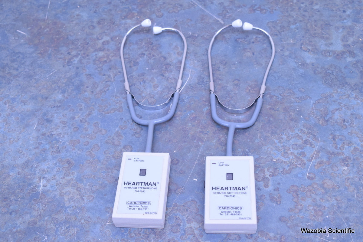 2 CARDIONICS HEARTMAN INFRARED STETHOPHONE 718-7040 320-0470D