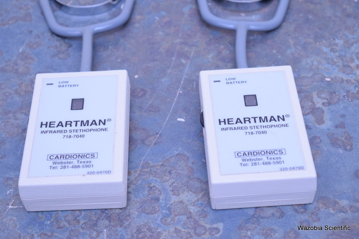 2 CARDIONICS HEARTMAN INFRARED STETHOPHONE 718-7040 320-0470D