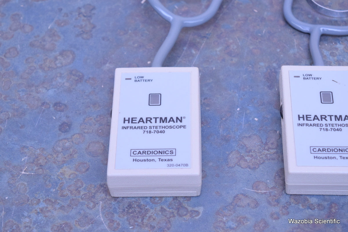 2 CARDIONICS HEARTMAN INFRARED STETHOPHONE 718-7040 320-0470B