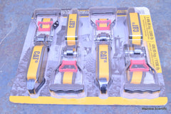CAT 4 PC RATCHET TIE DOWN SET 16` X  1.5" BREAK STRENGTH 3300 LB WORK LOAD 1100