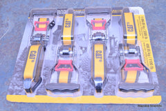 CAT 4 PC RATCHET TIE DOWN SET 16` X  1.5" BREAK STRENGTH 3300 LB WORK LOAD 1100
